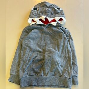 Doodle Pants Gray Shark Hoodie Sweatshirt Pullover Size 5T